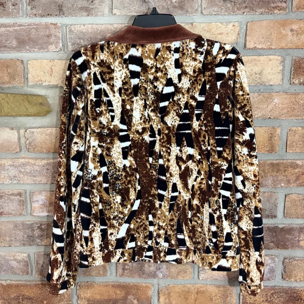 Kaktus Animal Patterned Print Zip Jacket